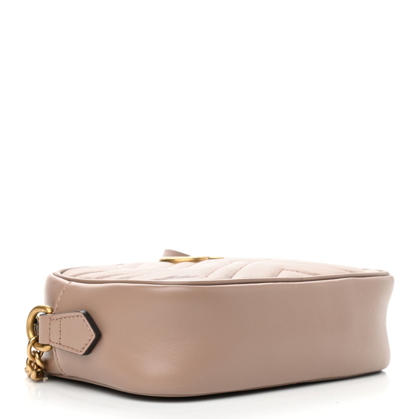 Calfskin Matelasse Mini GG Marmont Chain Shoulder Bag Porcelain Rose