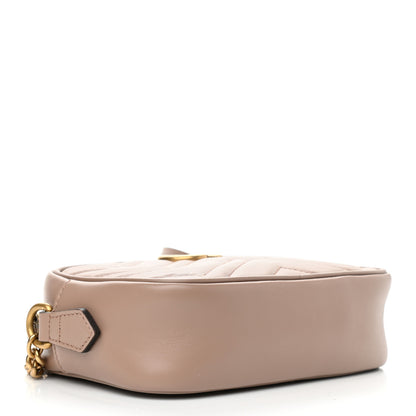 Gucci Calfskin Matelasse Mini GG Marmont Chain Shoulder Bag Porcelain Rose 4 of 10
