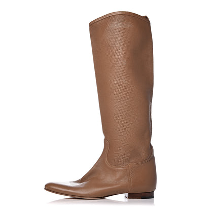 Hermes Lambskin Perforated High Boots 37 1 of 17