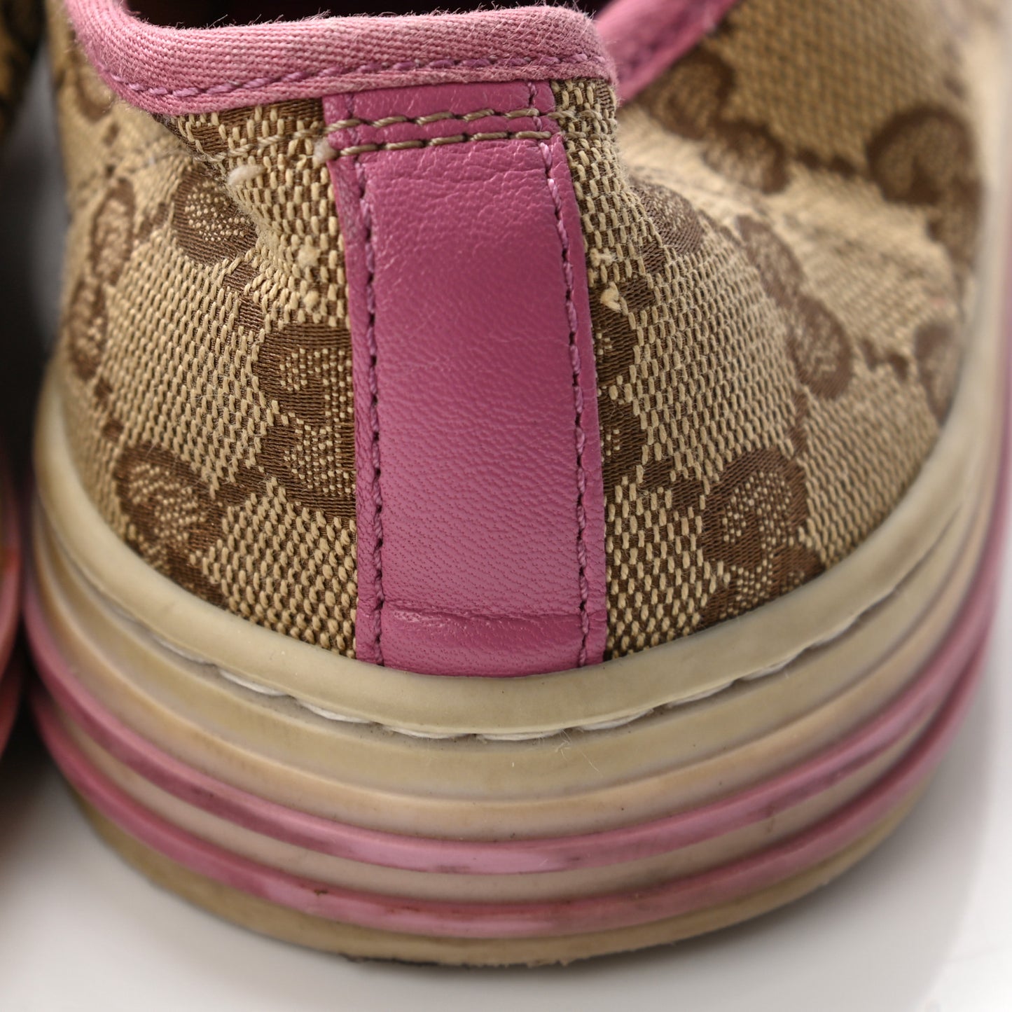Monogram Womens Sneakers 37 Pink