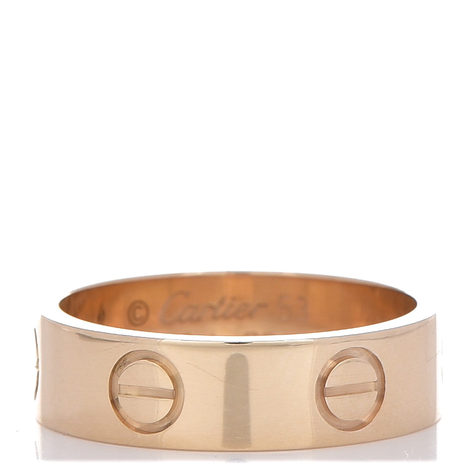 Cartier 18K Yellow Gold 5.5mm LOVE Ring 53 6.5 1 of 4
