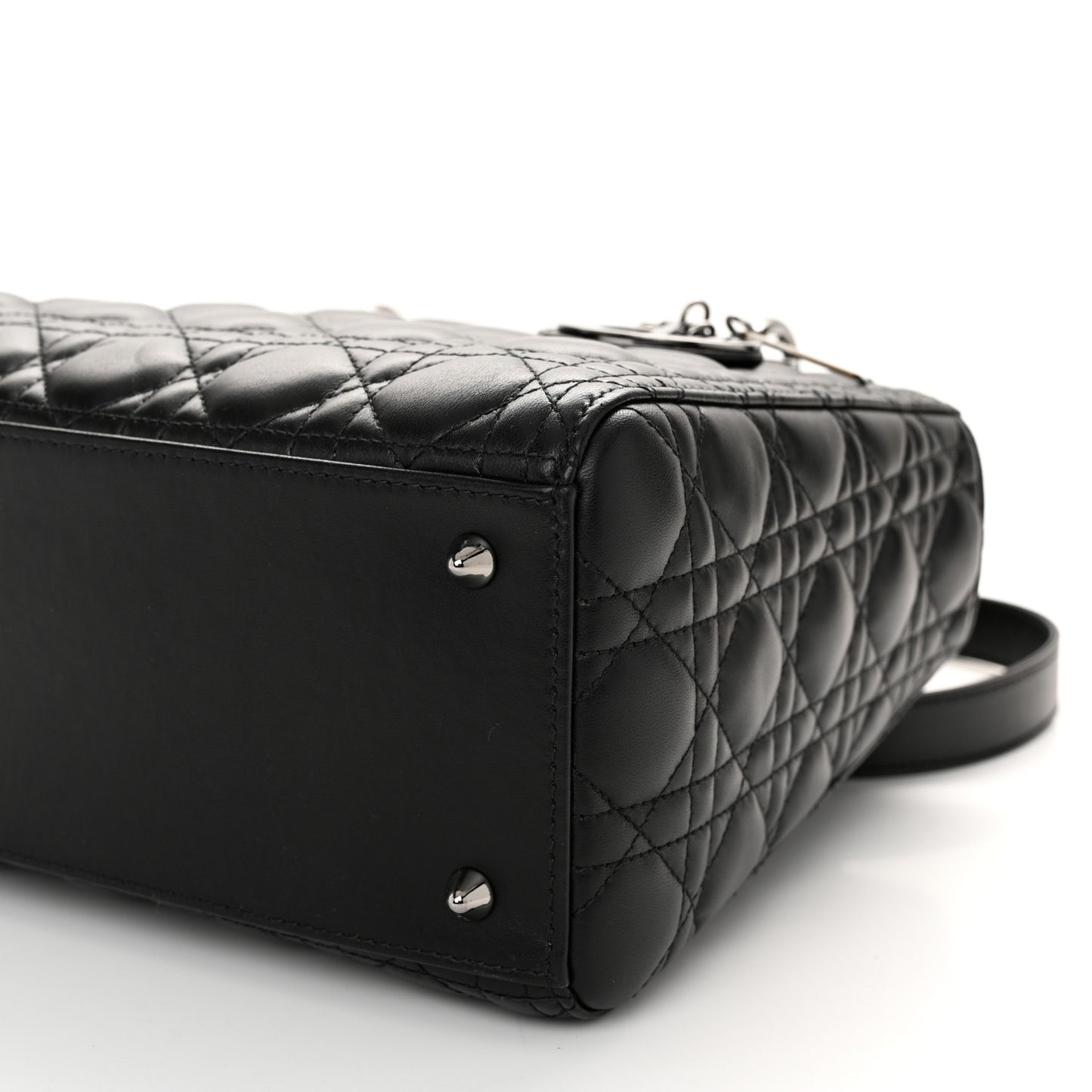 Lambskin Cannage Medium Lady Dior Black