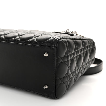 Christian Dior Lambskin Cannage Medium Lady Dior Black 9 of 9
