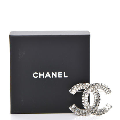 Chanel Baguette Crystal CC Brooch Silver 5 of 5