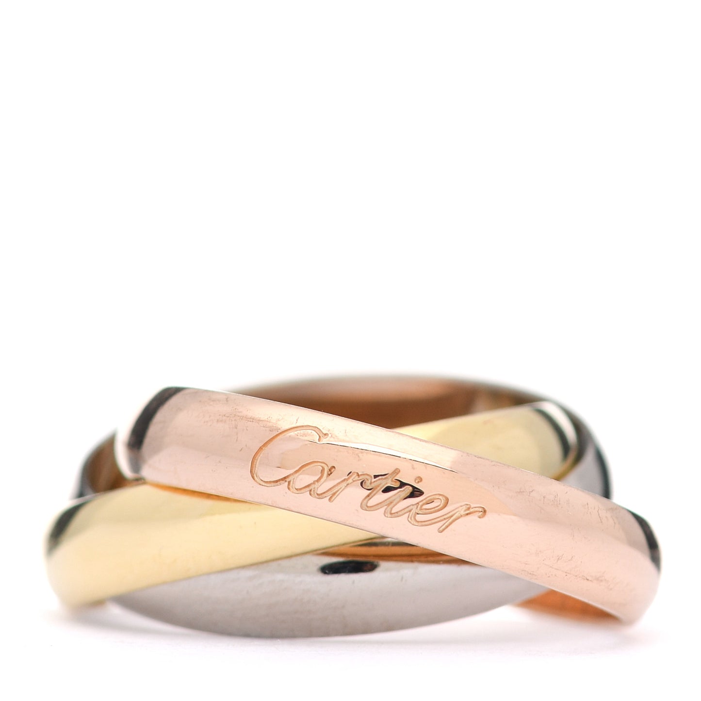 18K Pink Yellow White Gold Classic Trinity Ring 49 4.75