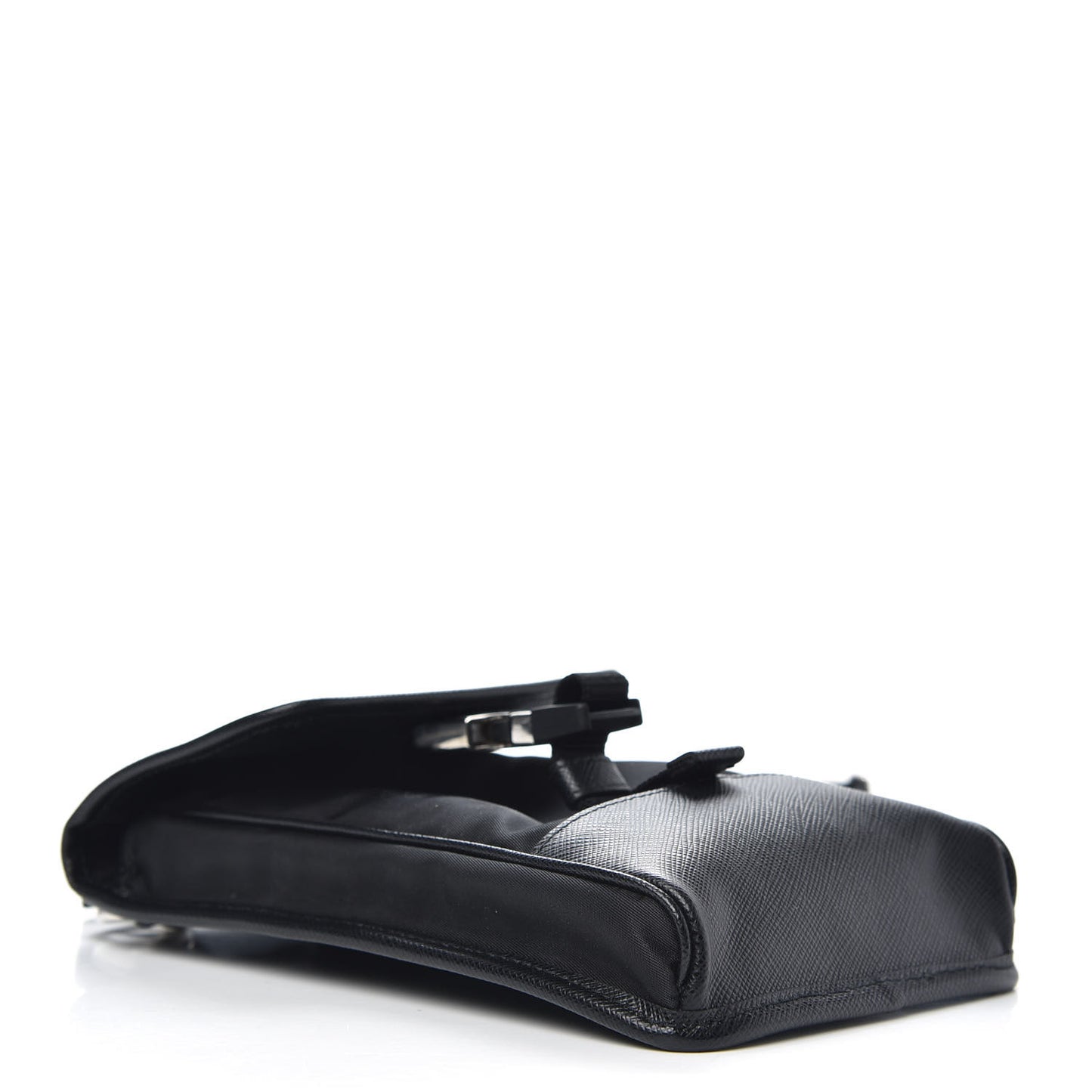 Tessuto Nylon Saffiano Phone Case Crossbody Black
