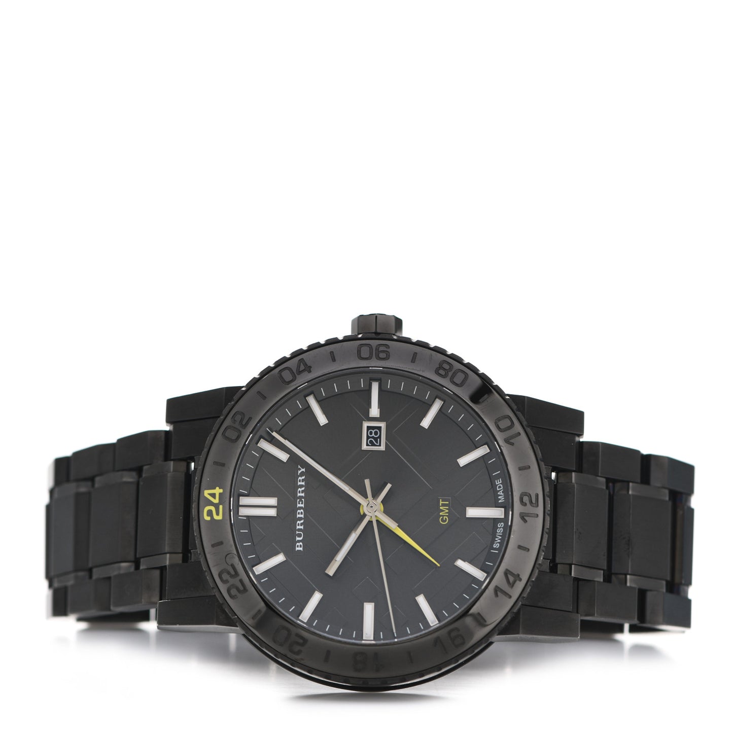 PVD Stainless Steel 43mm GMT The City Quartz Watch Black BU9340