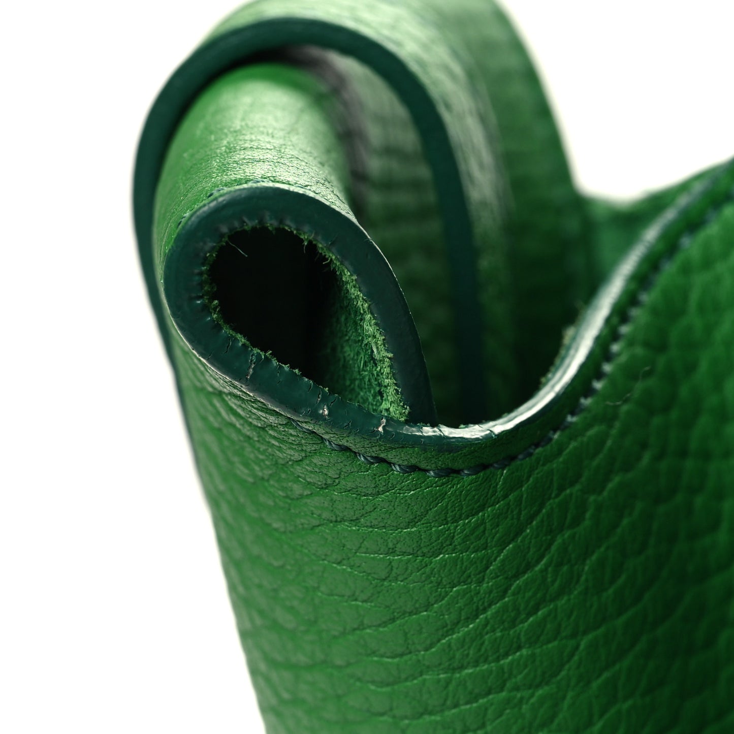 Crisped Calfskin Small Tie Knot Tote Grass Green