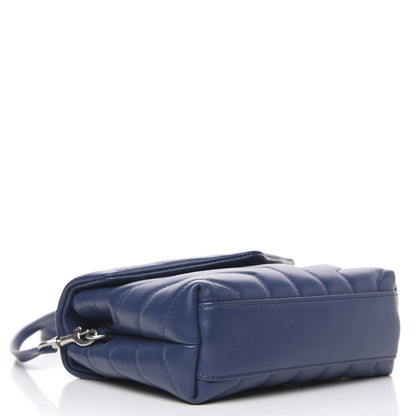 Saint Laurent Calfskin Y Quilted Monogram Toy Loulou Chain Satchel Denim 3 of 10