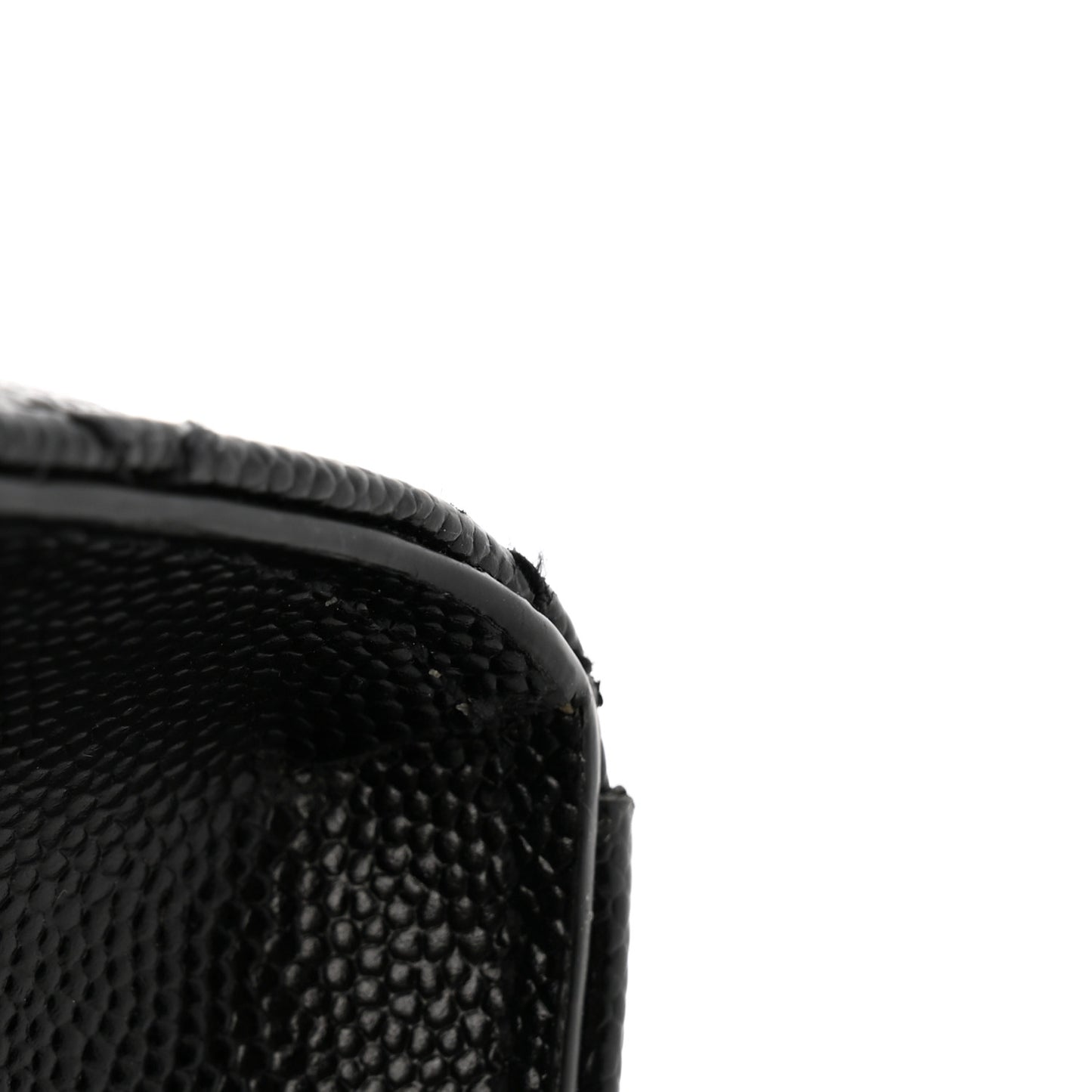 Grain De Poudre Textured Mixed Matelasse Large Triquilt Monogram Monochrome Satchel Black