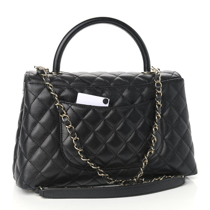 Chanel Caviar Quilted Small Coco Handle Flap Black 3 of 8