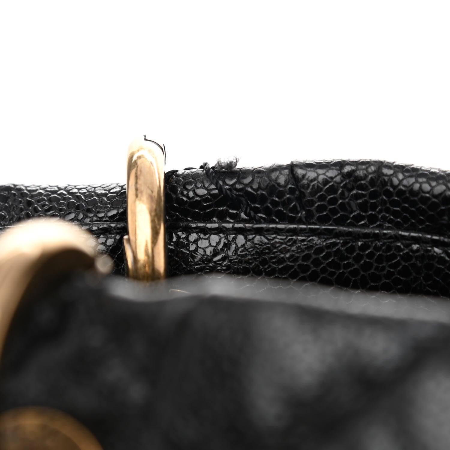 Chanel Glazed Caviar Coco Pleats Tote Black 10 of 12