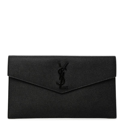 Saint Laurent Grain De Poudre Uptown Pouch Black 1 of 8