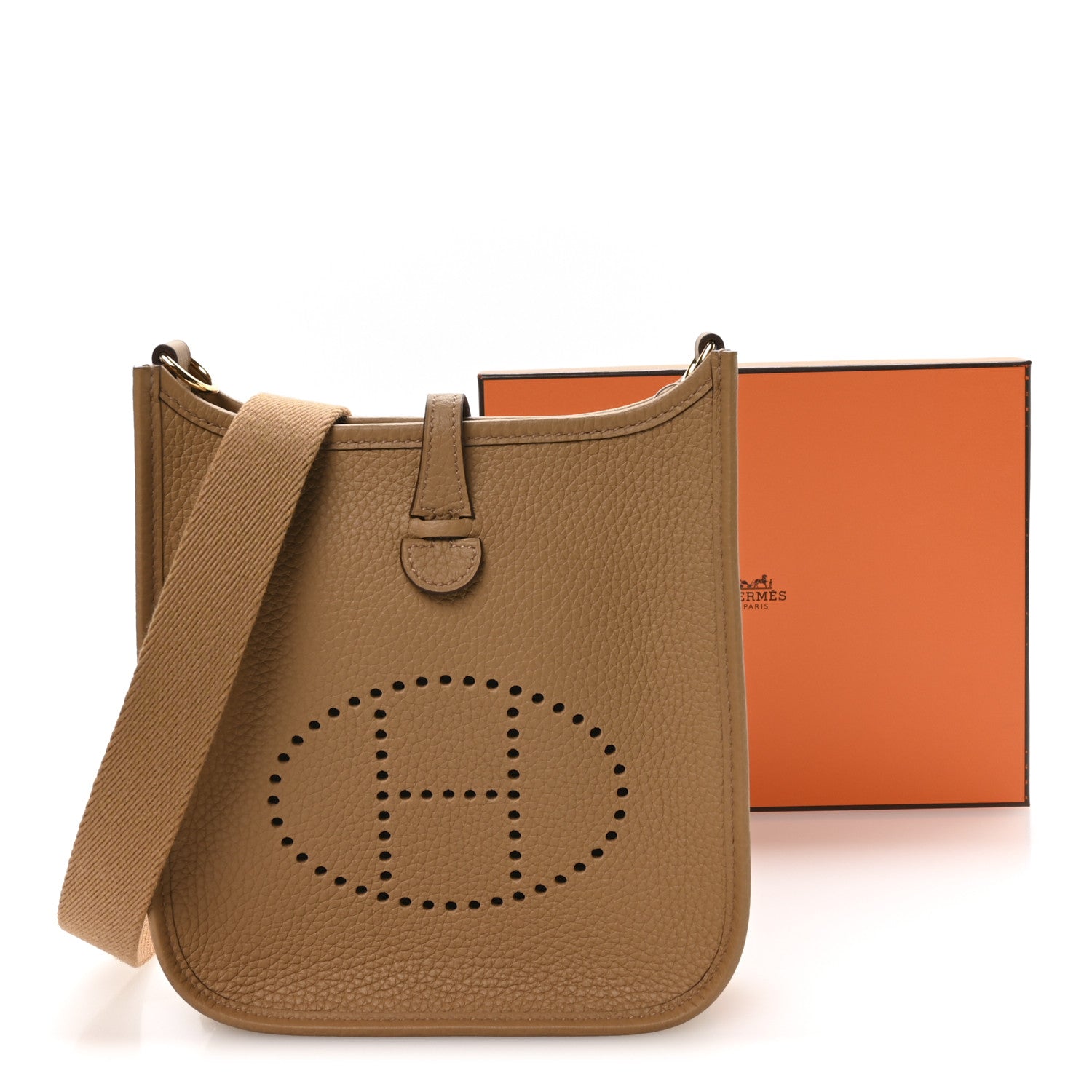 Hermes Taurillon Clemence Evelyne TPM Biscuit 11 of 11