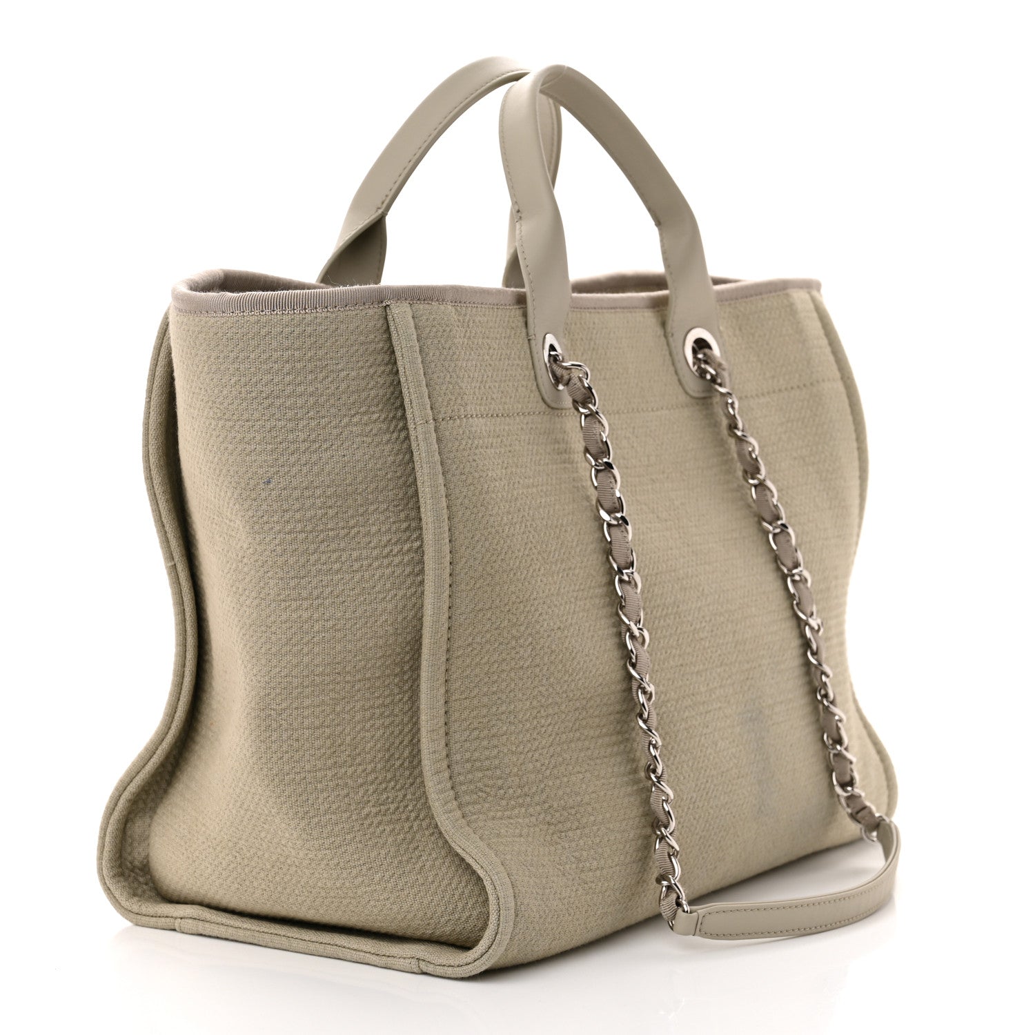 Chanel Mixed Fibers Medium Deauville Tote Grey 4 of 14