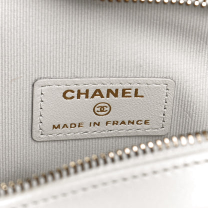 Chanel Lambskin Quilted CC In Love Heart Clutch With Chain White 6 of 11