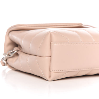 Saint Laurent Calfskin Y Quilted Monogram Toy Loulou Crossbody Bag Marble Pink 9 of 12