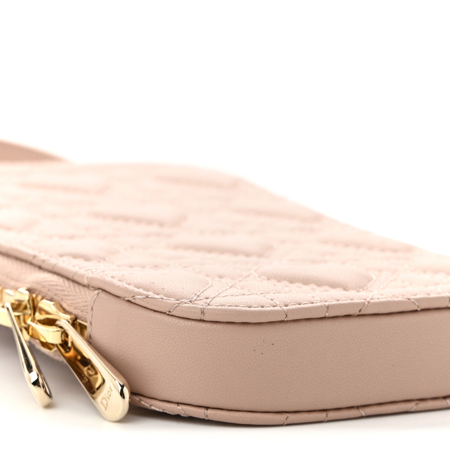 Lambskin Cannage Dioramour Lady Dior Phone Holder Light Pink