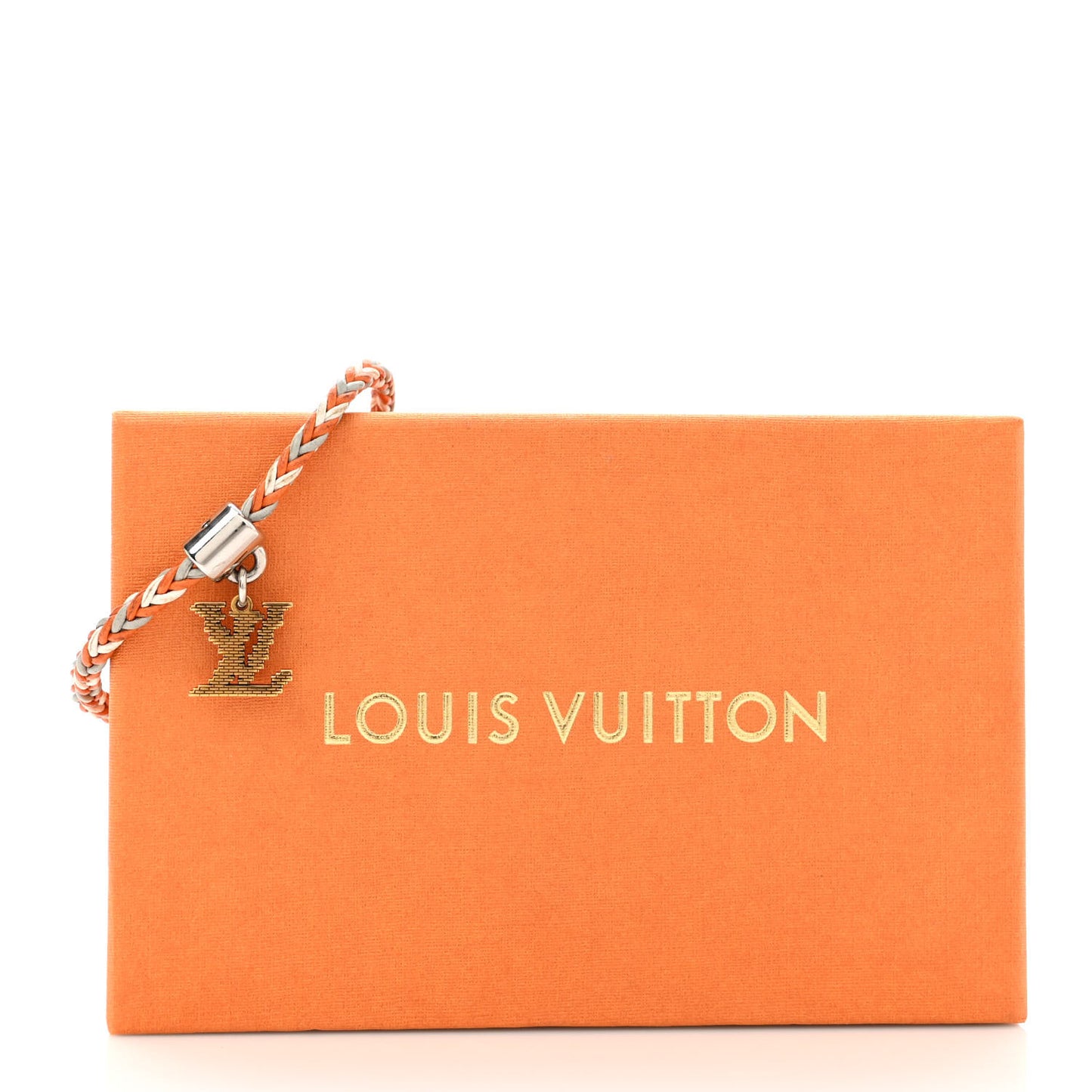 Calfskin Mens Charm Friendship Bracelet 19 Orange