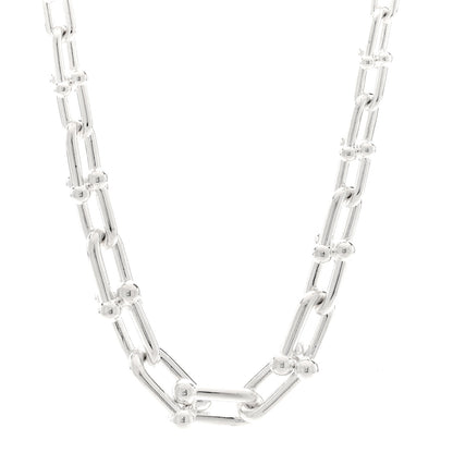 Tiffany Sterling Silver HardWear Graduated Link Necklace 1 of 4