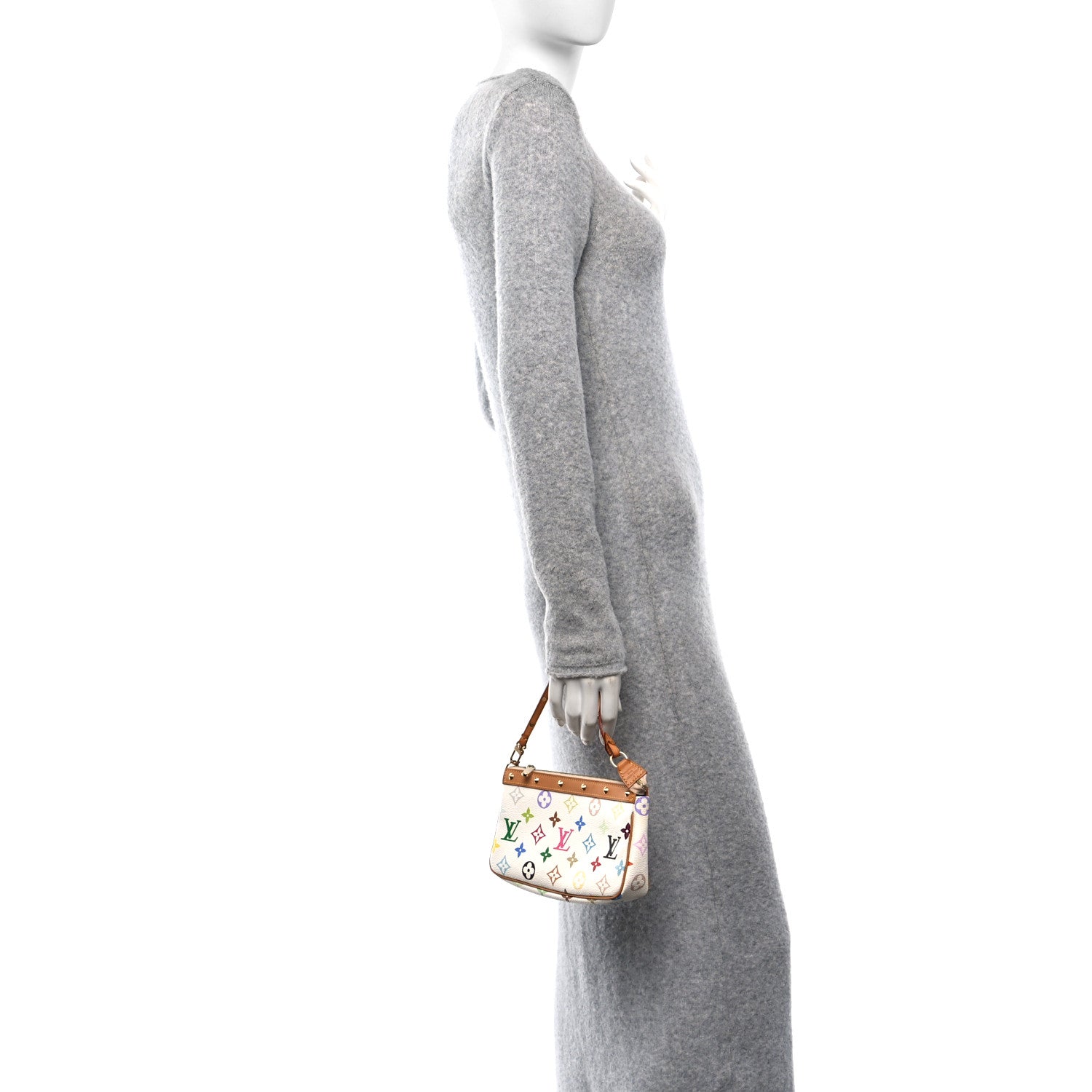 Louis Vuitton Monogram Multicolor Pochette Accessories White 2 of 11