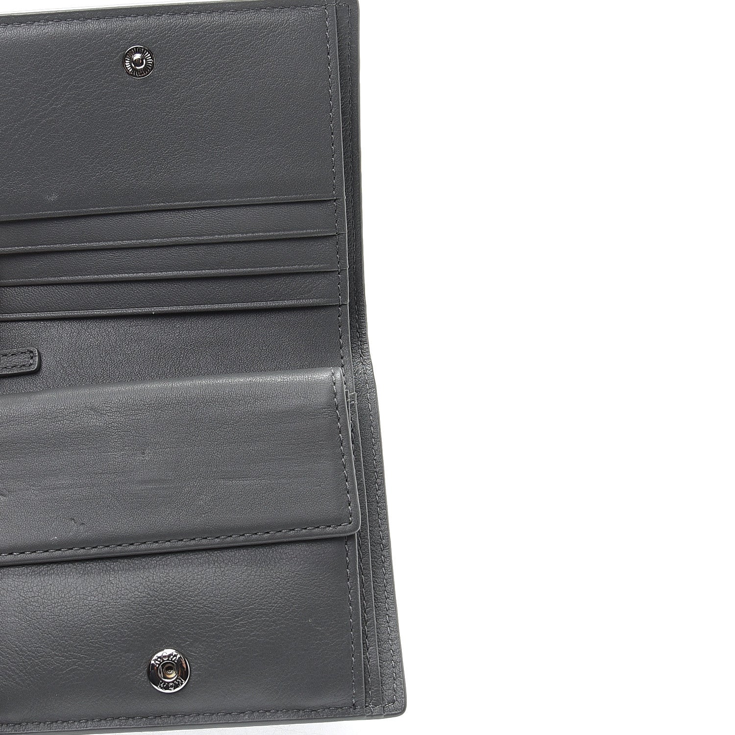 MCM Calfskin Ottomar Monogram Bi-Fold Wallet Charcoal 5 of 7