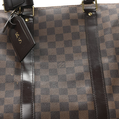 Louis Vuitton Damier Ebene Keepall Bandouliere 55 6 of 9