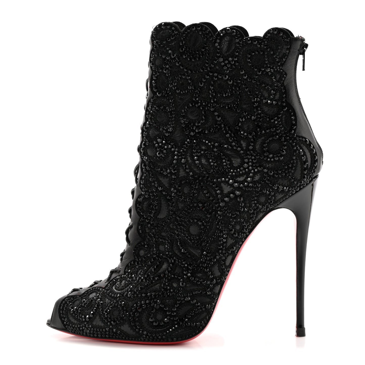 Calfskin Strass Rihanini 120 Booties 40 Black