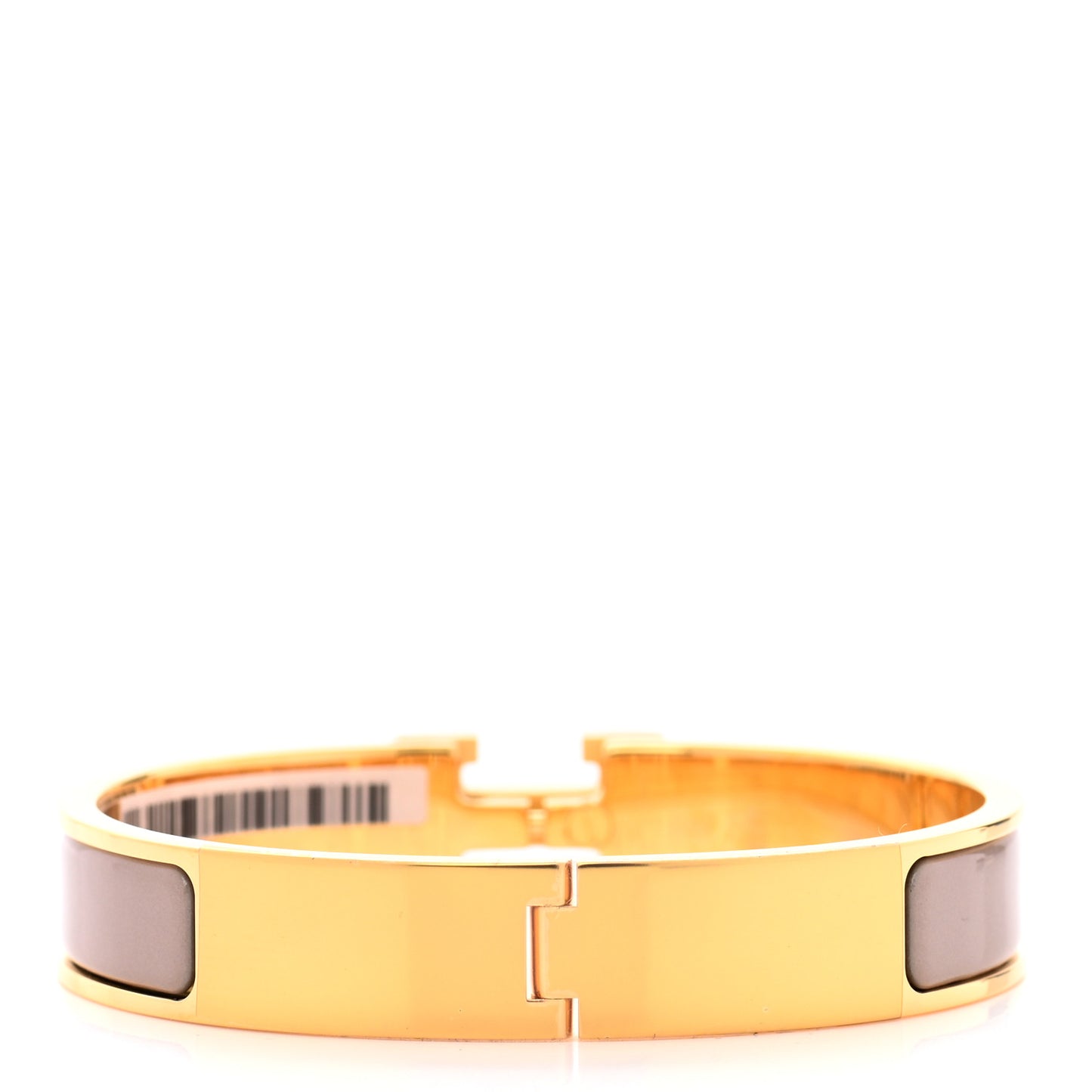 Enamel Narrow Clic Clac H Bracelet GM Marron Glace