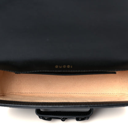 Gucci Azalea Calfskin Web Monochrome Small Horsebit 1955 Shoulder Bag Black 5 of 12