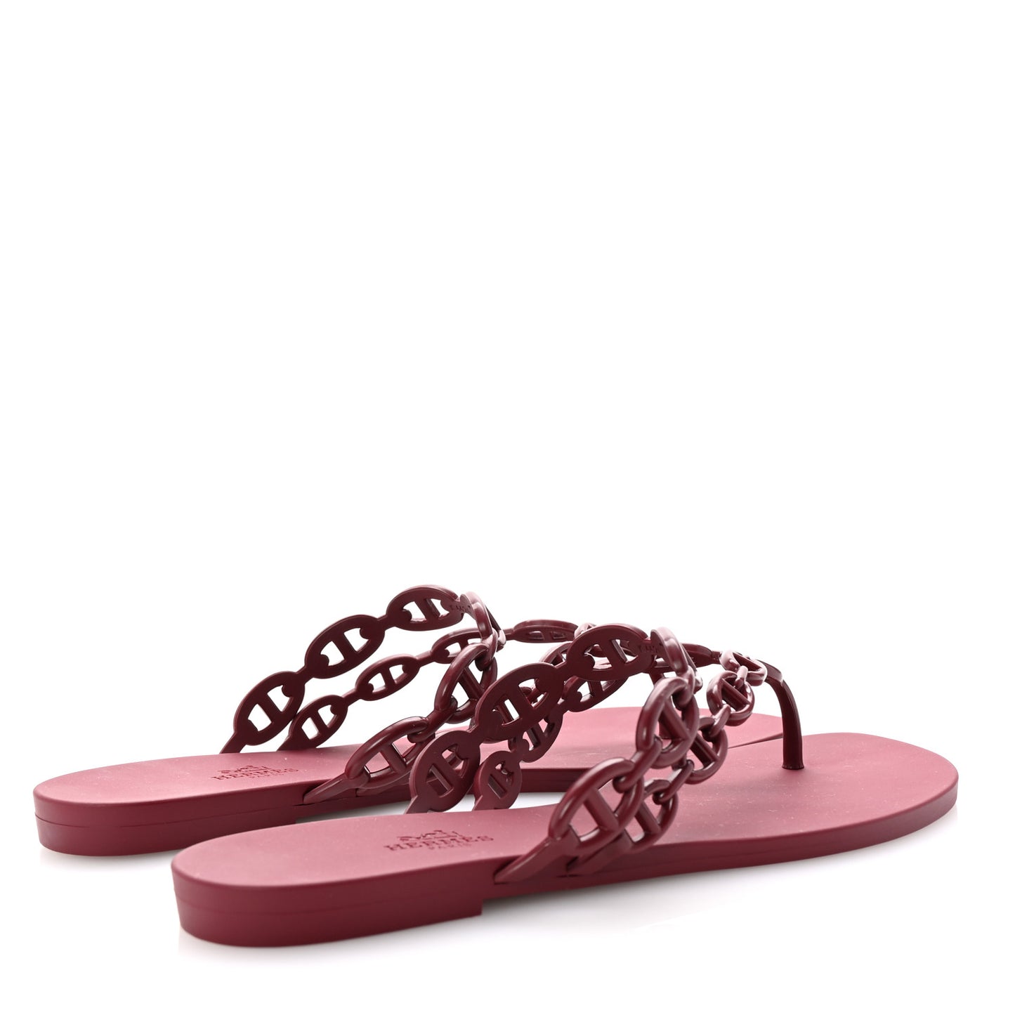 Rubber Chaine d'Ancre Island Sandals 41 Rouge H