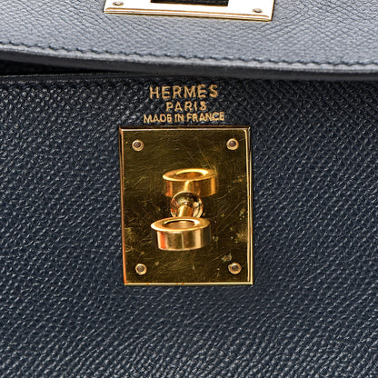 Hermes Courchevel Retourne Kelly 28 Bleu Marine 24 of 48