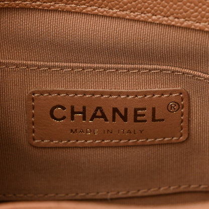 Chanel Shiny Caviar Quilted Small Duma Pockets Drawstring Backpack Dark Beige 5 of 9