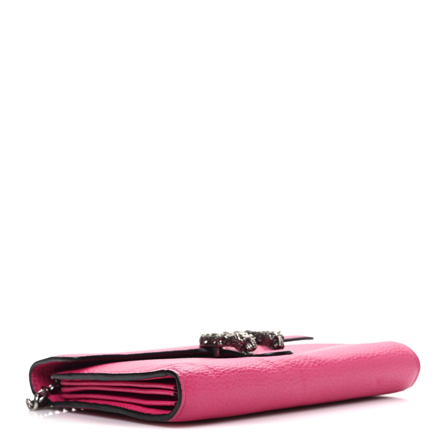 Gucci Dollar Calfskin Crystal Mini Dionysus Chain Wallet Box Pink 4 of 10