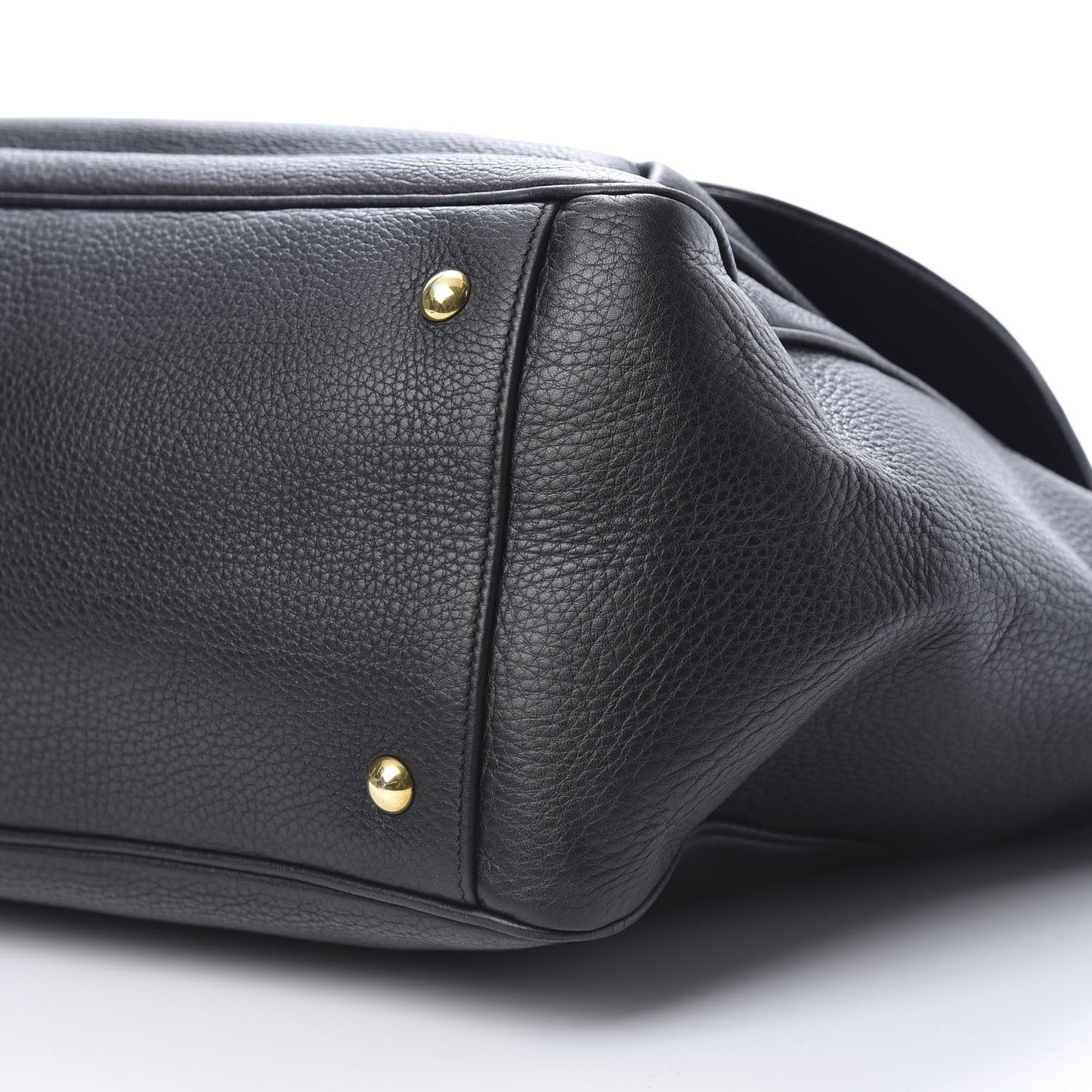 Pebbled Calfskin Medium 1973 Top Handle Satchel Black