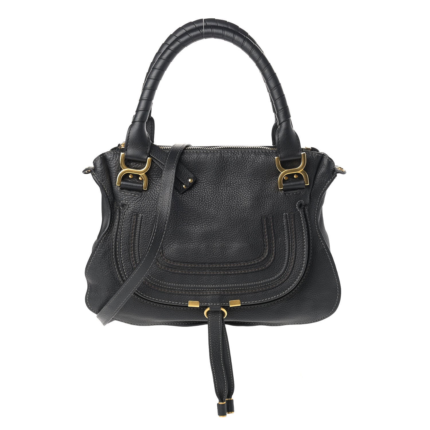 Chloe Calfskin Medium Marcie Satchel Black 1 of 13