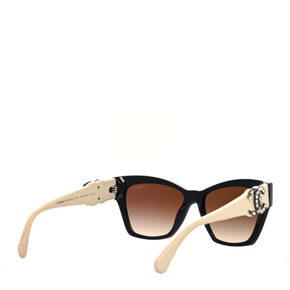 Chanel Acetate Square Cat Eye CC Sunglasses 5456 White 4 of 9