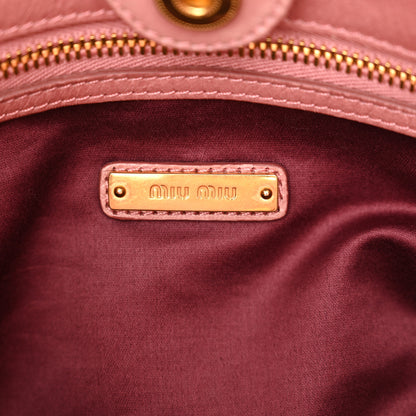 Miu Miu Vitello Shine Small Bow Shopping Tote Loto 7 of 13