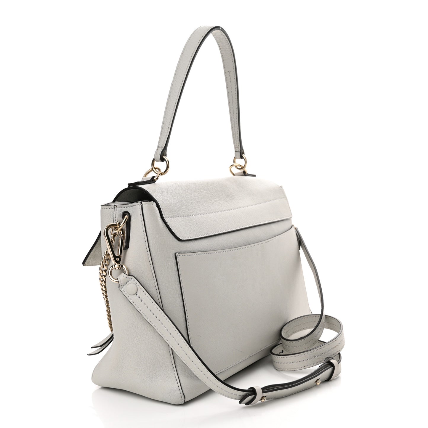 Calfskin Medium Faye Day Shoulder Bag Airy Grey