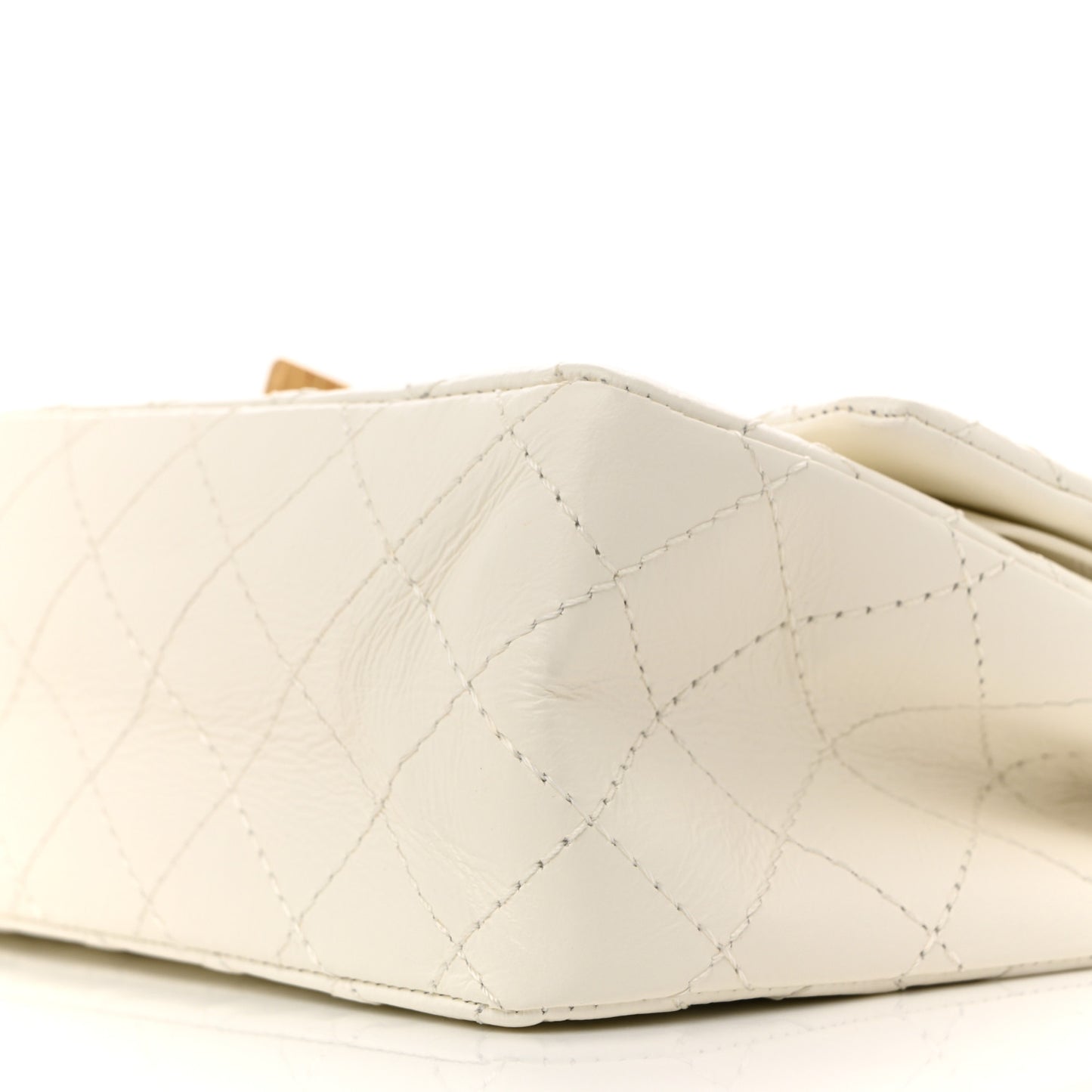 Aged Calfskin Quilted 2.55 Reissue 225 Flap White