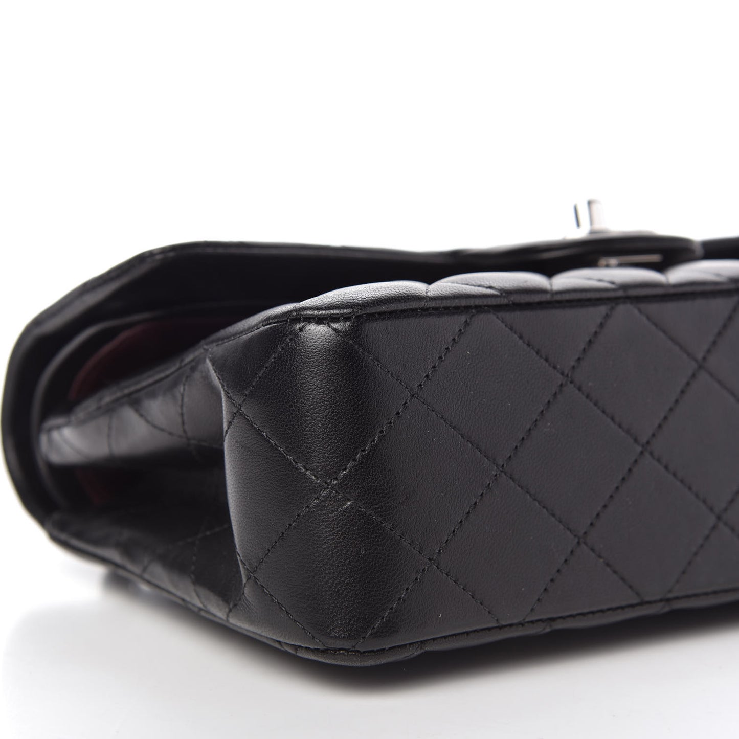 Lambskin Quilted Small Double Flap Black