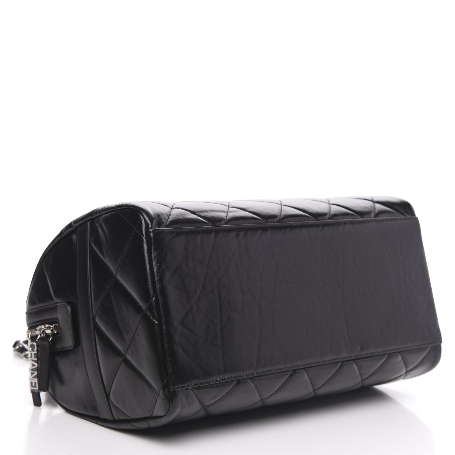 Chanel Calfskin Quilted CC Bowling Bag Black 4 of 10