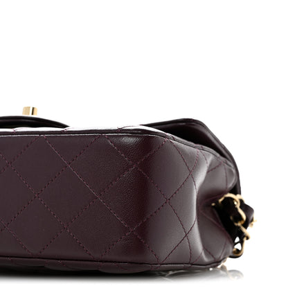 Chanel Lambskin Quilted Mini Rectangular Flap Burgundy 10 of 11