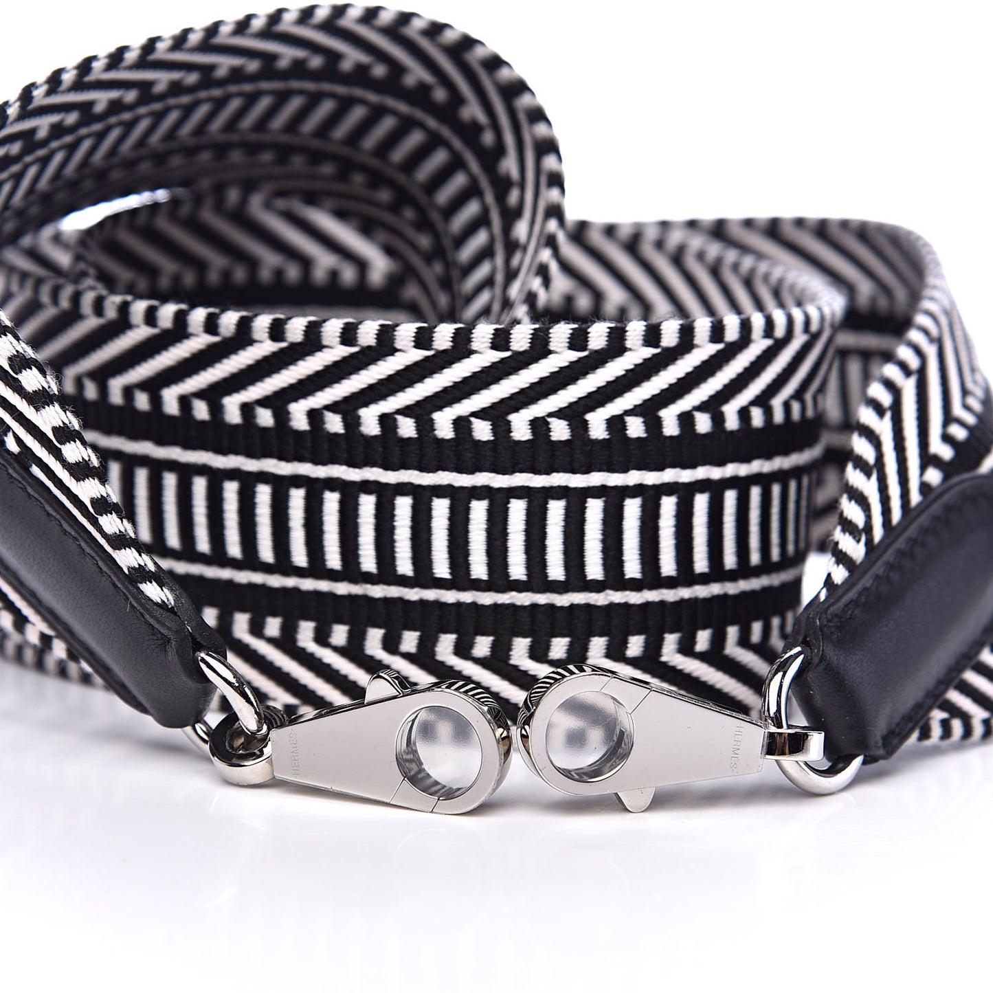 Toile Swift 50mm Sangle Cavale Shoulder Strap Black Ecru