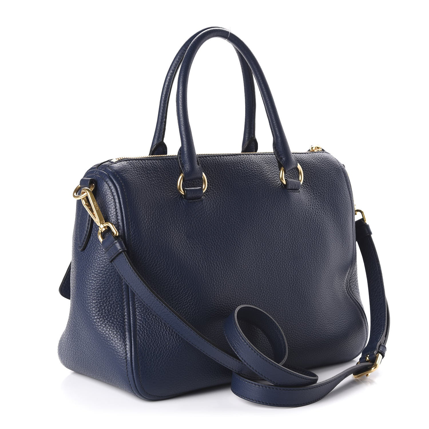 Prada Vitello Phenix Top Handle Bag Baltico 3 of 9