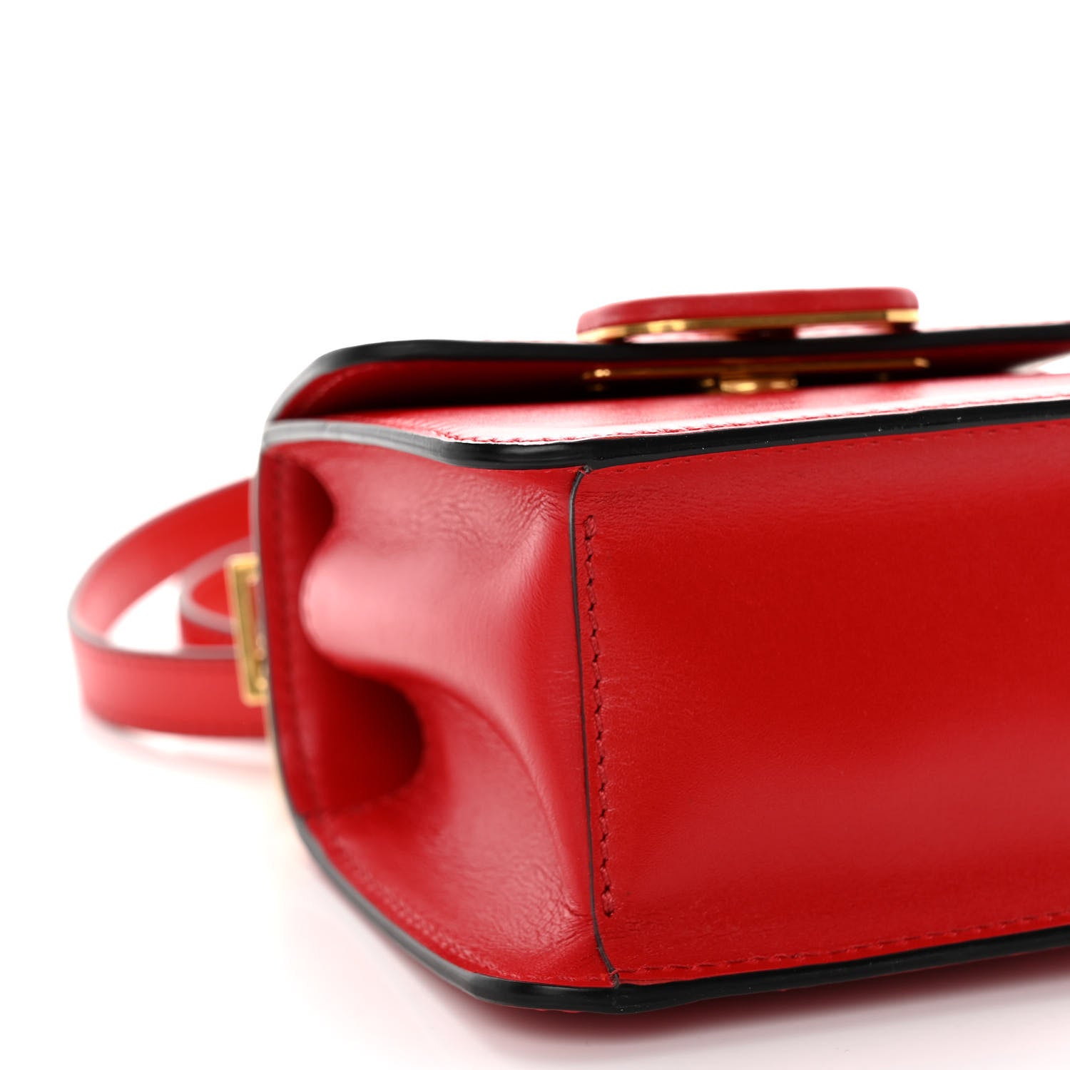Valentino Garavani Smooth Calfskin Micro VSling Shoulder Bag Rouge Pur 8 of 9
