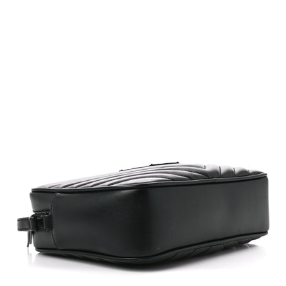 Saint Laurent Calfskin Matelasse Monogram Monochrome Lou Camera Bag Black 4 of 10