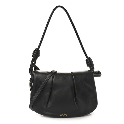 Loewe Shiny Nappa Calfskin Paseo Satchel Black 1 of 10