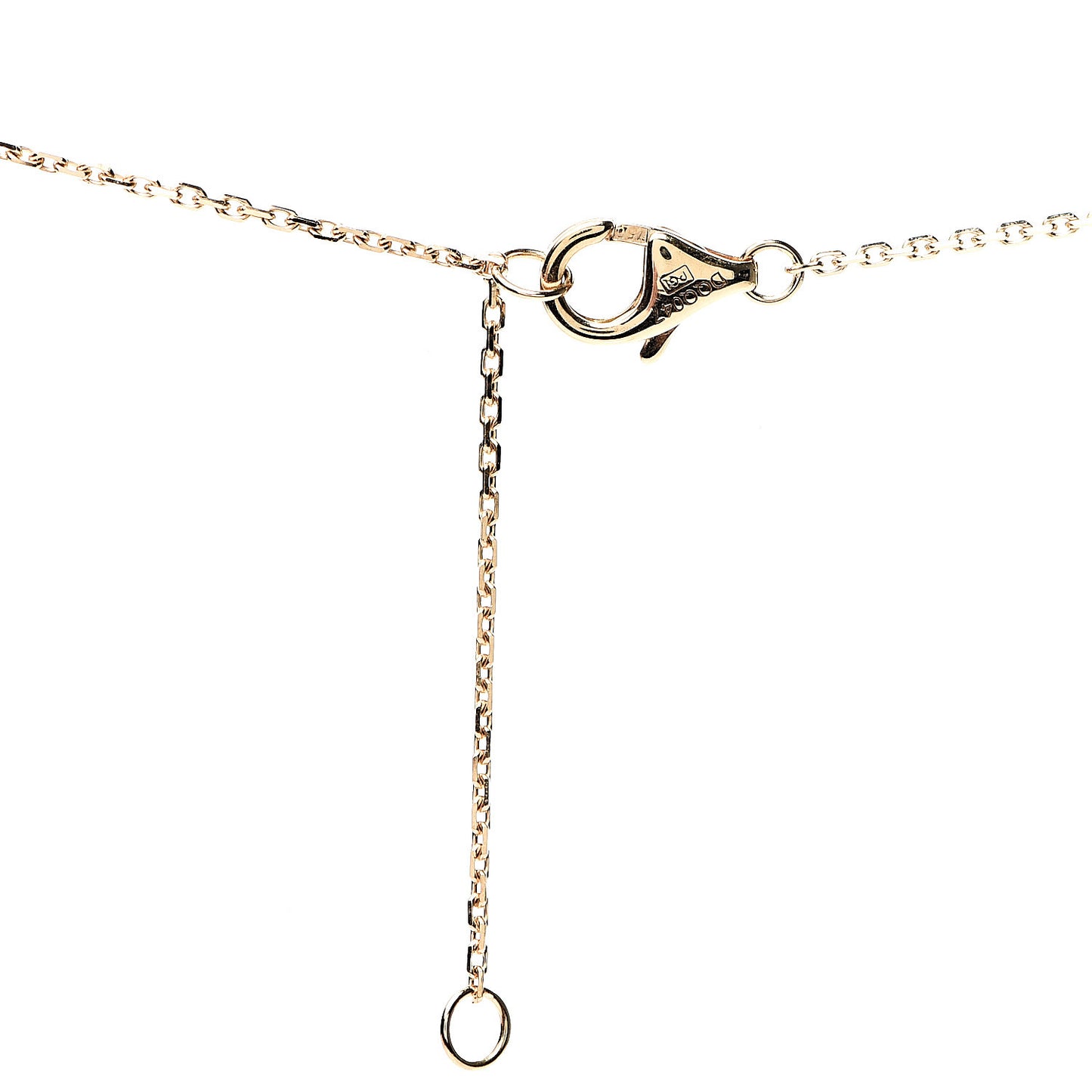 18K Yellow Gold Diamond Mother of Pearl XS Amulette de Cartier Pendant Necklace
