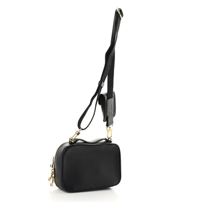 Louis Vuitton Calfskin Monogram Embossed Utility Crossbody Black 3 of 9